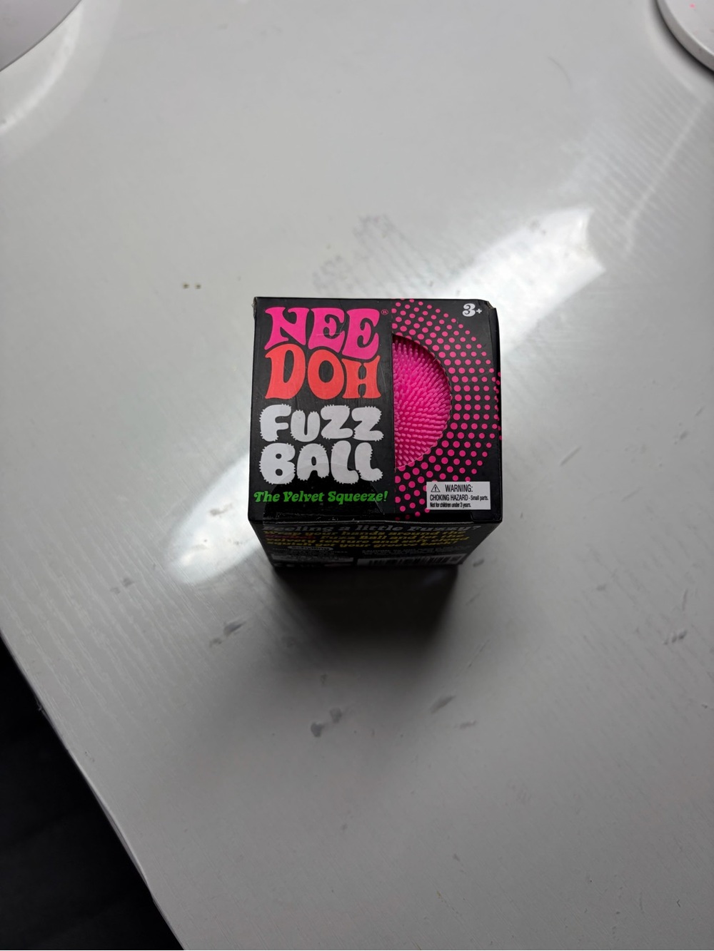 Pink Fuzz Ball Stress Toy